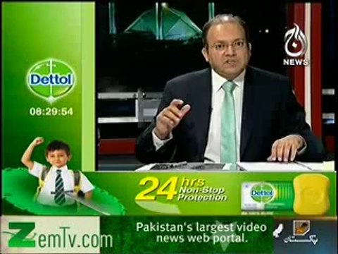 Jahangir Khan Tareen and Talat Hussain on Aaj news Islamabad tonight 5th october 2012