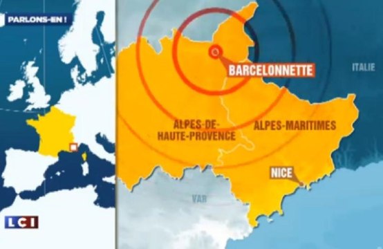 Tremblement de terre dans le Sud-Est de la France