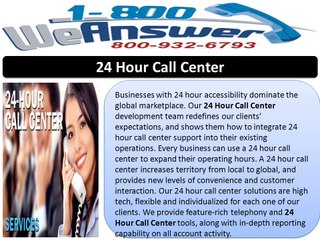 1-800 We Answer Call Centers : Virtual office