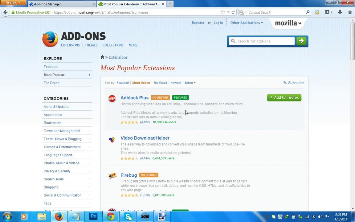 How to Install/Disable AddOns In Mozilla FireFox ?
