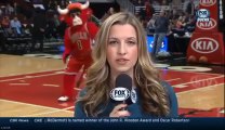Mascotte des Chicago Bulls en mode débile...
