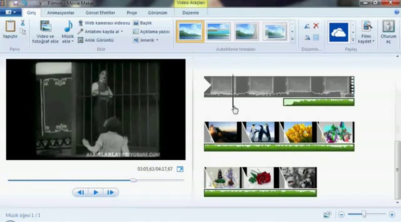 Movie Maker müzik eklemek nasıl olur?