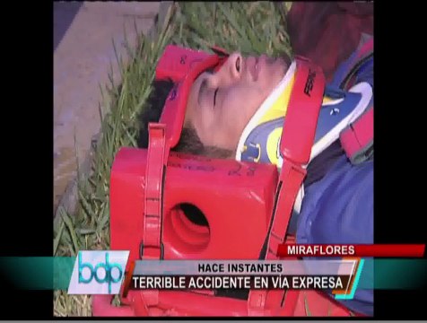 Auto que transportaba pollos se volcó en la Vía Expresa dejando dos heridos