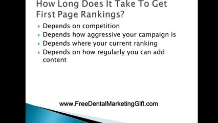 Dental SEO - How Long Will It Take For Me To Rank?