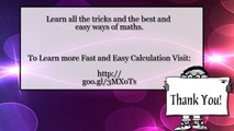 shortcut method  vedic maths lessons Easy Calculation