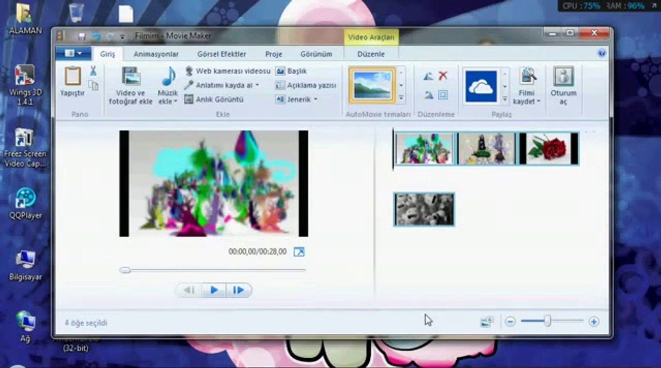 Movie Maker fotoğraf yükleme nasıl olur?
