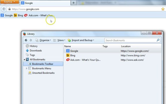 How to Delete/Remove/Erase Bookmarks in Firefox ?