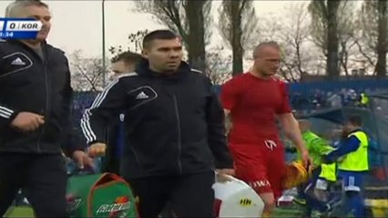 Pologne – Il quitte le terrain en larmes