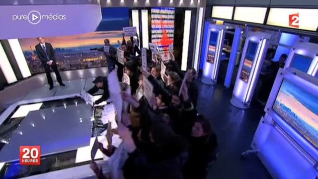 Le 20h de David Pujadas perturbé par des intermittents