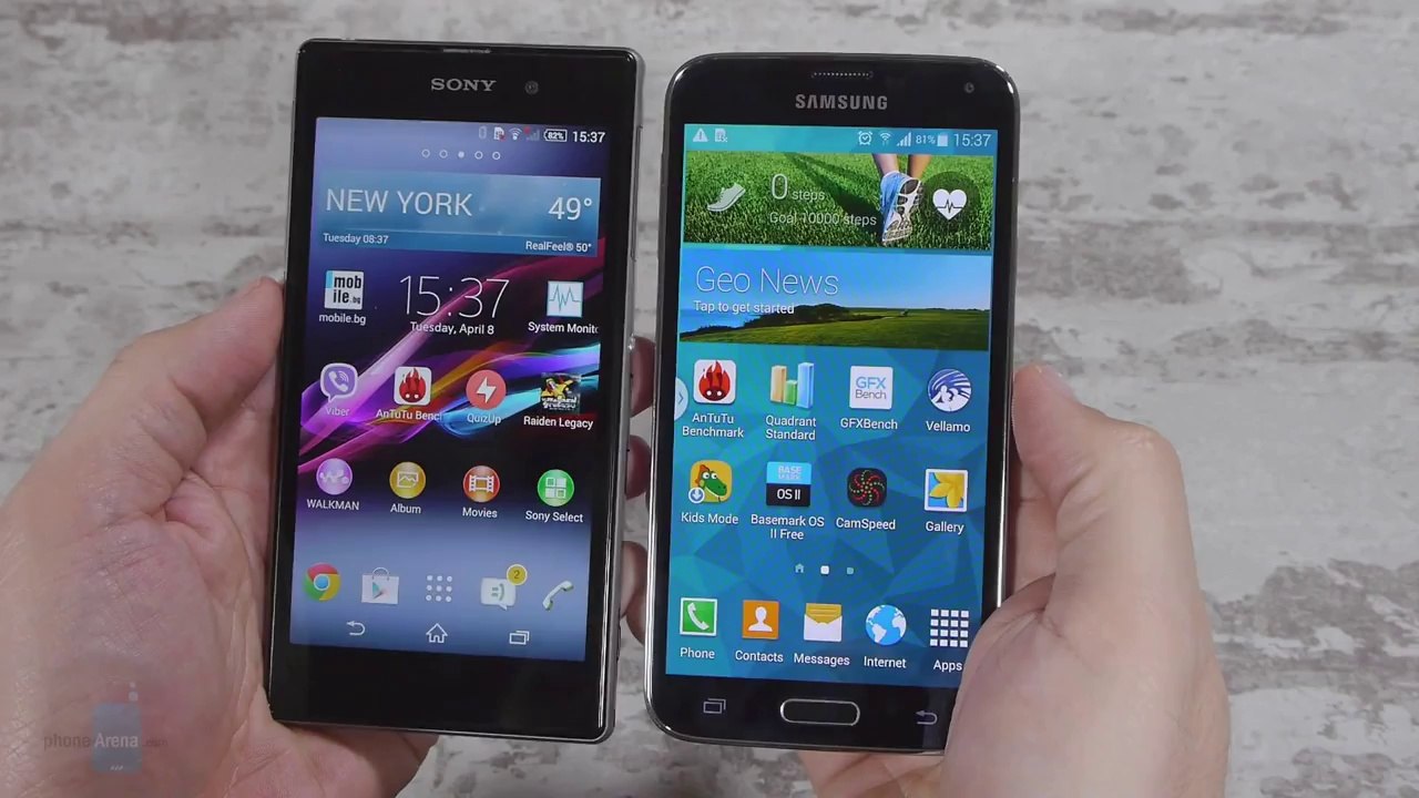 Samsung Galaxy S5 vs Sony Xperia Z1