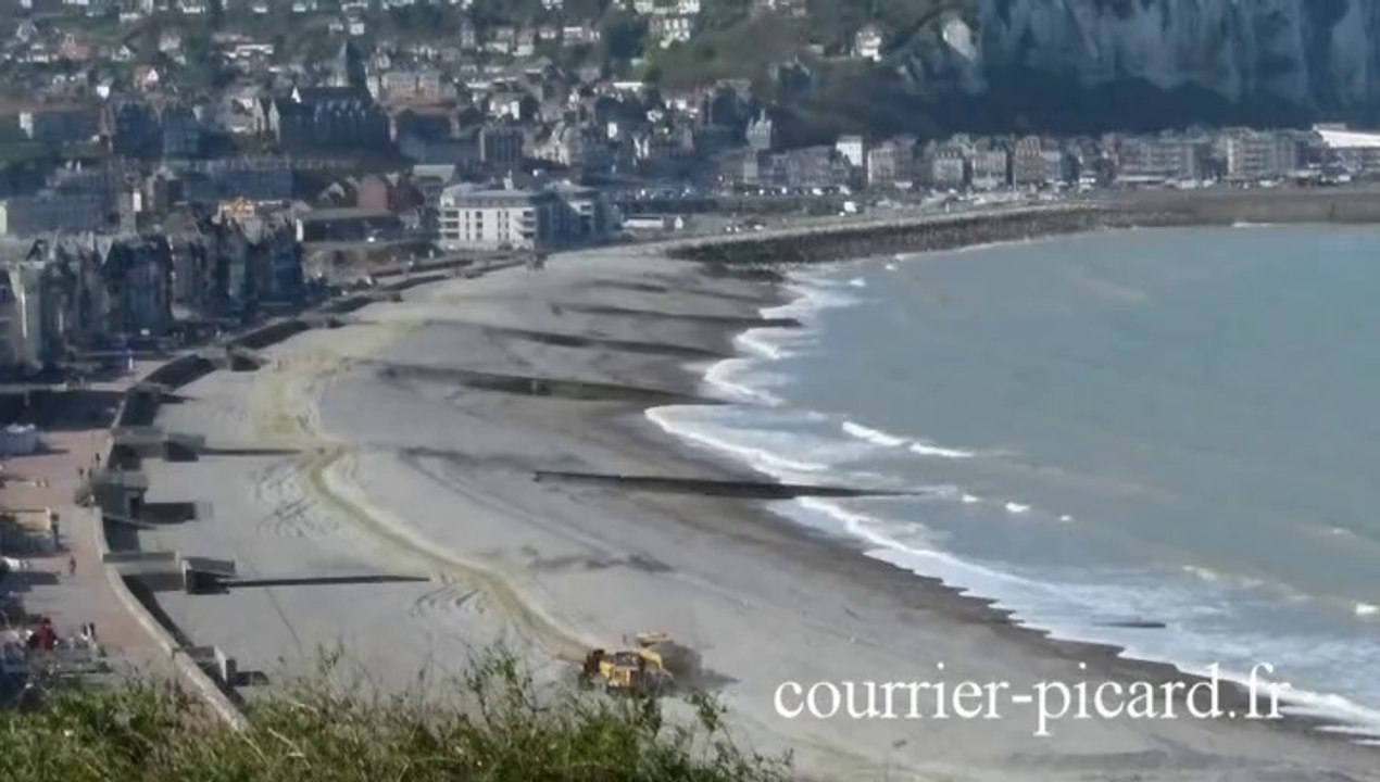 Travaux sur la plage de Mers-les-Bains