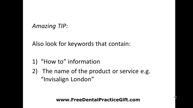 SEO For Dentists Mini Course Pt 2 - Keywords To Focus On