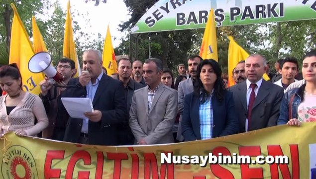 Nusaybin Eğitim-sen seçim hilelerini protesto etti