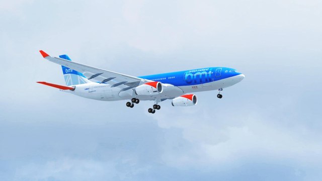 FSX BMI Airbus A330 Landing @ Frankfurt Hahn RWY 21 ( HD )