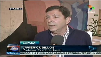 Cumbre social en España rechaza políticas neoliberales de Rajoy