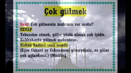 ÇOK GÜLMEK / İSLAM AHLAKI