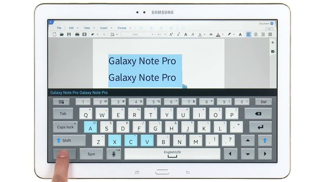 How To Enter Text Using Virtual Keyboard - Samsung Galaxy Note Pro