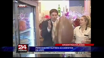 Papelón en vivo: mira qué pasa cuando los periodistas se accidentan