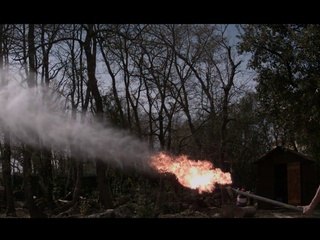 2 guys shot with Flamethrower in SUPER SlowMotion