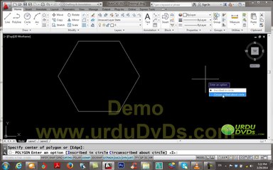 19. AutoCAD 2013 & 14 in Urdu - Polygon