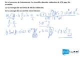 Ejercicio resuelto de Efecto fotoeléctrico calcular Energía de un fotón