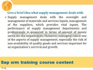 sap srm online training by IT experts