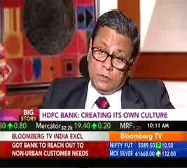 Aditya Puri promotes Bank for the Bucks I Bloomberg TV