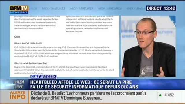 Culture Geek: Heartbleed, la faille de sécurité qui affole le web - 10/04