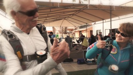 82 Year Old !!Pat Moorehead - Skydiver