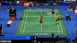 Singapore Open 2014: Maneepong/Niphitpon VS Hoon/Tan Set2