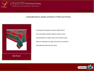 Table Linen Manufacturers -Legend International