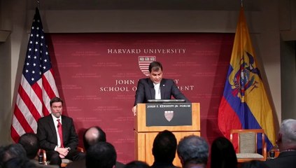 El presidente de Ecuador defiende el control del mercado como solución a la crisis global