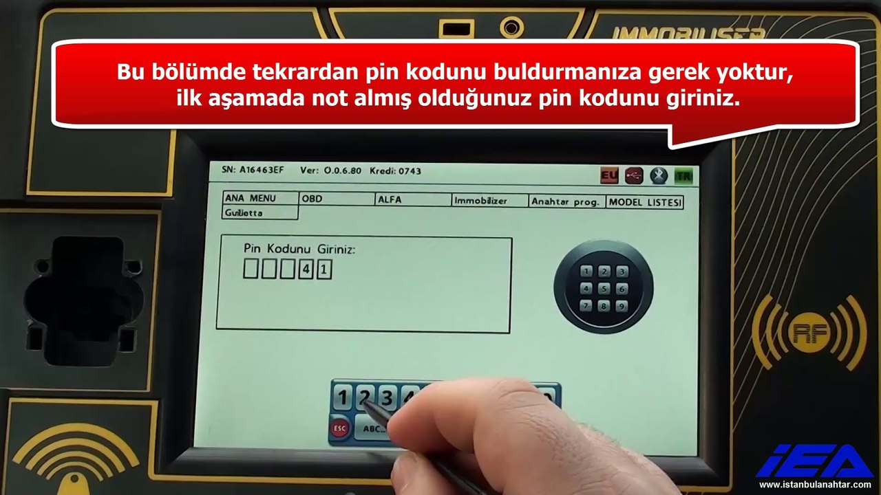 "ALFA ROMEO - Giulietta"  Anahtar Programlama