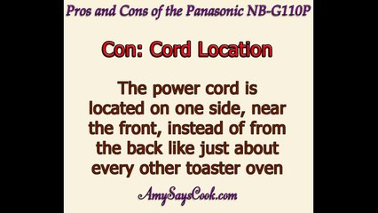 Pros and Cons of the Panasonic NB-G110P Toaster Oven