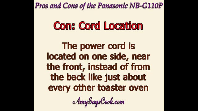 Pros and Cons of the Panasonic NB-G110P Toaster Oven