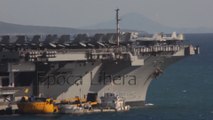 Nuclear aircraft carrier USS George H.W. Bush in Piraeus Greece