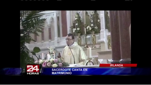 Irlanda: sacerdote canta en plena boda y sorprende a los novios