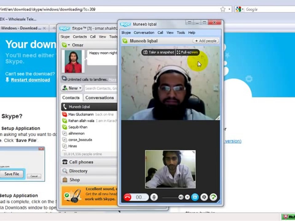 calling on PC by Skype