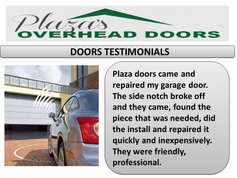 Plaza's Overhead custom garage doors Los Angeles