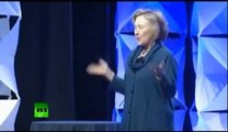 Shoe thrown on Hillary Clinton