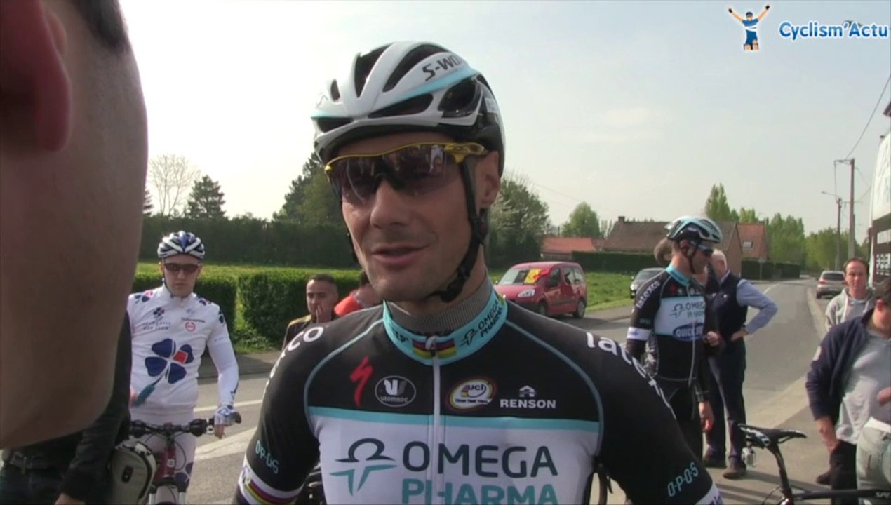 Tom Boonen lors des reconnaissances de Paris Roubaix 2014