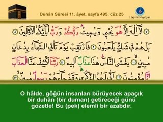 YİRMİBEŞİNCİ CÜZ KURANI KERİM SAYFA 495