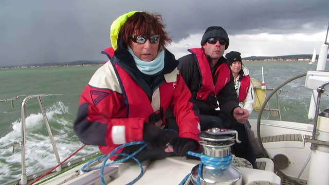 Before the Fury, sailing outside Shoreham Harbour. The Devils Advocate in the Sussex Yacht Club Spring Series 2014