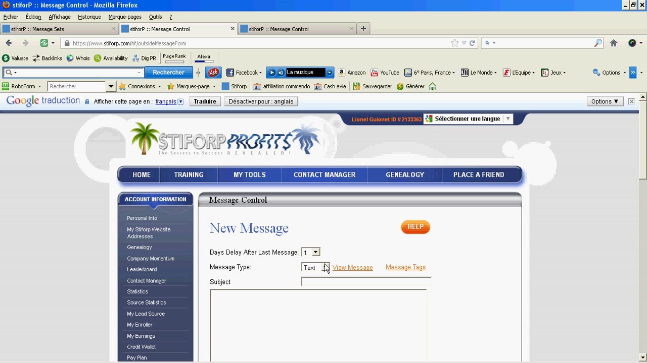 Formation Stiforp créer un message dans les auto-répondeurs