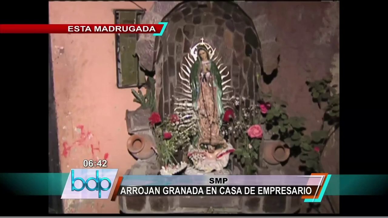 Extorsionadores lanzaron granada de guerra en casa de empresario en SMP