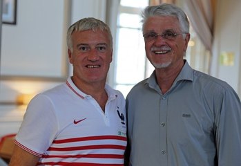 Aimé Jacquet avec les Bleus avant le Mondial 2014