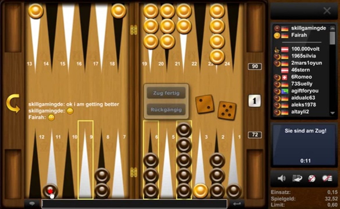 Backgammon online spielen - Skill7