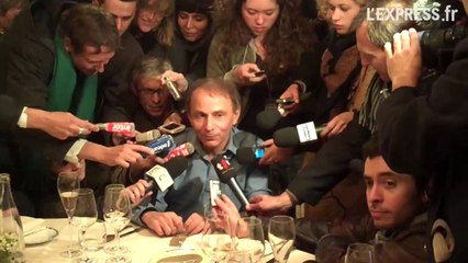 Michel Houellebecq à la fête chez Drouant