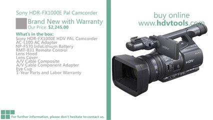 Sony HDR-FX1000E Price $2245 Brand New with Warranty