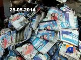 Van carrying Jang,The News Bundles Set on Fire-30 May 2014
